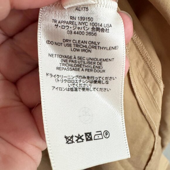 THE ROW "Balsa" Draped Cotton-Poplin Midi Dress in Sand, size Small (fits S-L) - Picture 8 of 12